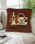Baha Ranch Basset Hound Shop Nap Repeat Pillow Case Made in America
