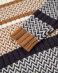 Stripe Ribbed Knit Trim Sweater