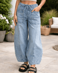 Bella Paperbag Waist Barrel Jeans
