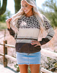 Teagan Color Block Crewneck Long Sleeve Top