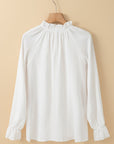 Lanabina Ripple Bubble Sleeve Blouse