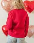 Clementine Print Valentines Heart Sweatshirt