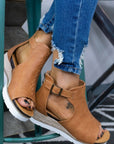 Ashley Buckle Strap Platform Sandals