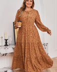 Charleigh Sleeve Tiered Maxi PLUS Dress