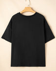 Ayra Loose Half Sleeve Hi Low Hem Top