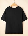 Solid Short Sleeve Hi Low Hem T-Shirt