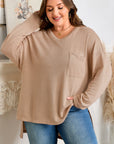 Abby Shoulder Knit Tunic PLUS Top
