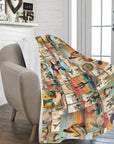 Colores De Mexico Pictures of the Southwest 60" x 80" Throw Blanket Made In America