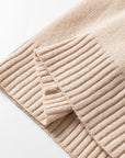 Solid Ribbed Trim Deep V-Neck Sleeveless Tunic Sweater
