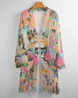 Baha Ranch Retro Pop Western Collage Lightweight Cardigan