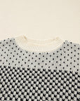 Kinley Pattern Lantern Sleeve Sweater