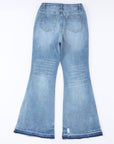 Kyra Waist Distressed Flared Jeans