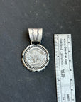 Sterling Silver Buffalo Nickel Pendant – Rope Border – Artist Jason Ogg