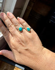 Kingman Turquoise Ring – Sterling Silver – Wedding Band Style - pick your size