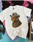 Tiger Cowboy Tee or Crewneck