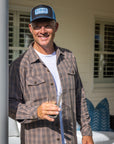 Waimea Overshirt Brown Charcoal Palaka