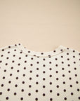Polka Dot Waffle Knit Top and Pants Lounge Set