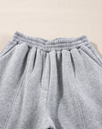 Solid Reverse Seams Hoodie and Joggers Set
