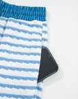Stripe Collared Top and Drawstring Pants Set