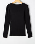 Amaya Ribbed Knit Cold Shoulder Sweater