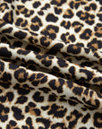 Plus Size Leopard Stripe Trim V-Neck Mini Dress