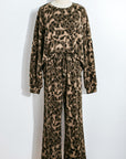 Leopard Patchwork Pullover and Drawstring Pant Set