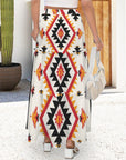 Baha Ranch San Antonio Aztec Tiered Prairie Maxi Skirt