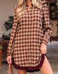 Novalee Mini Shirt Dress Long Sleeve Top