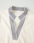 Micah Sleeve Contrast Patchwork Blouse