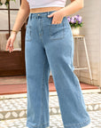 Adelyn Textured Wide Leg PLUS Jeans