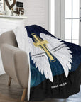 I Will Rescue You Angel Wings Throw Blanket 60" x 80" Made in America