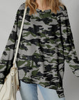 Honey Patchwork Drop Shoulder Sweatshirt