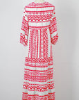 Boho 3/4 Sleeve Maxi Dress