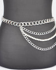 Layered Chain and Pearl Belt