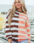 Yasena Block Drop Shoulder Pullover