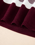 Stripe Colorblock Patchwork Dolman Sleeve Sweater