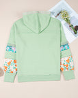 Emberly Patchwork Half Hooded Pullover