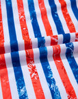 Americana Stripe Cutout Spaghetti Strap Swimsuit