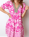 Alaia Short Sleeve Flared Dress