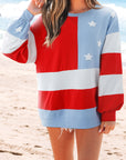 Simone Flag Vintage Oversized Pullover