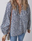 Amelie Notched Puff Sleeve Blouse