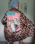 Baha Ranch Retro Pop Western Leopard Cowgirl Robe