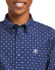 Boy's Classic Long Sleeve Button Up - Maritime Blue
