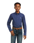 Boy's Classic Long Sleeve Button Up - Maritime Blue