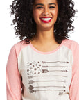 Ariat Arrow Raglan Shirt- Oatmeal Heather
