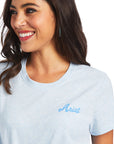 Ariat Flag Waver Tee- Halogen Blue