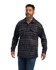 Caldwell Printed Shirt Jacket-MEDIUM GREY SOUTHWEST