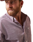Solid Slub Classic Fit Shirt- Wine Club