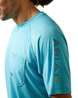Rebar Heat Fighter T-Shirt-MAUI BLUE