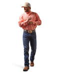 Wrinkle Free Solid Pinpoint Oxford-Peach Echo